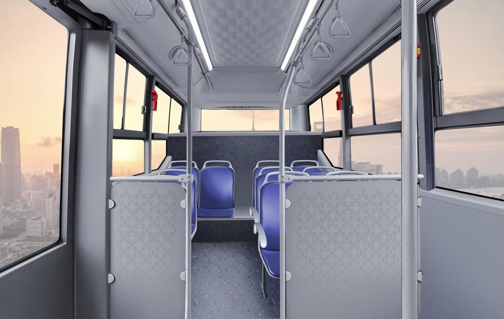 Thiết kế bên trong của phiên bản xe buýt điện đô thị VinFast EB 6. Thiết kế bên trong của phiên bản xe buýt điện đô thị VinFast EB 6.