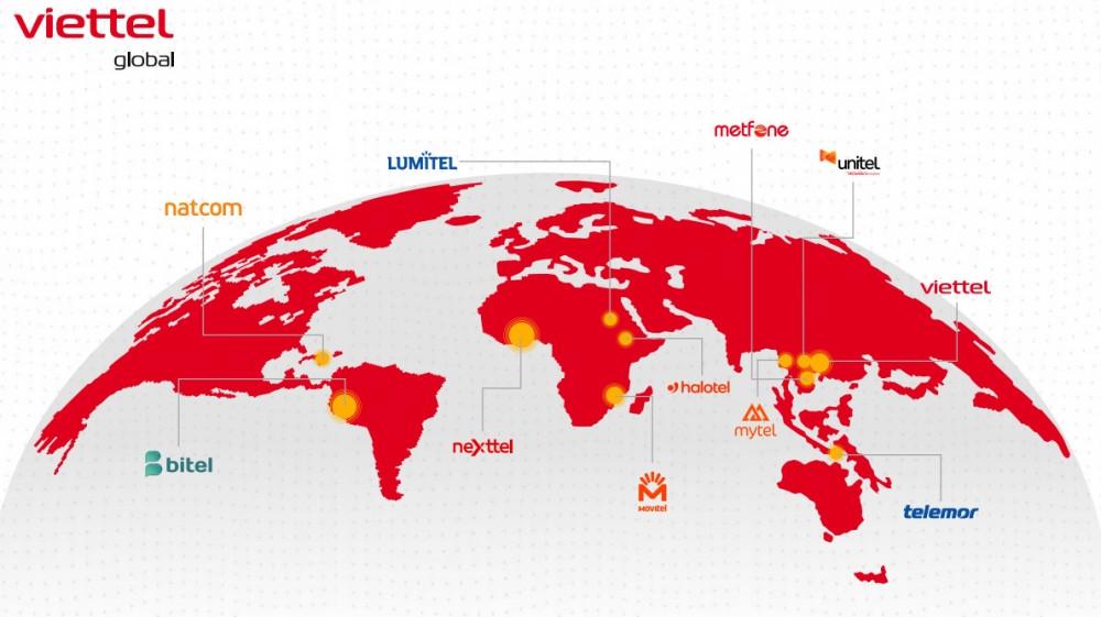 Viettel Global sở hữu nhiều thương hiệu viễn thông tại các quốc gia khác.