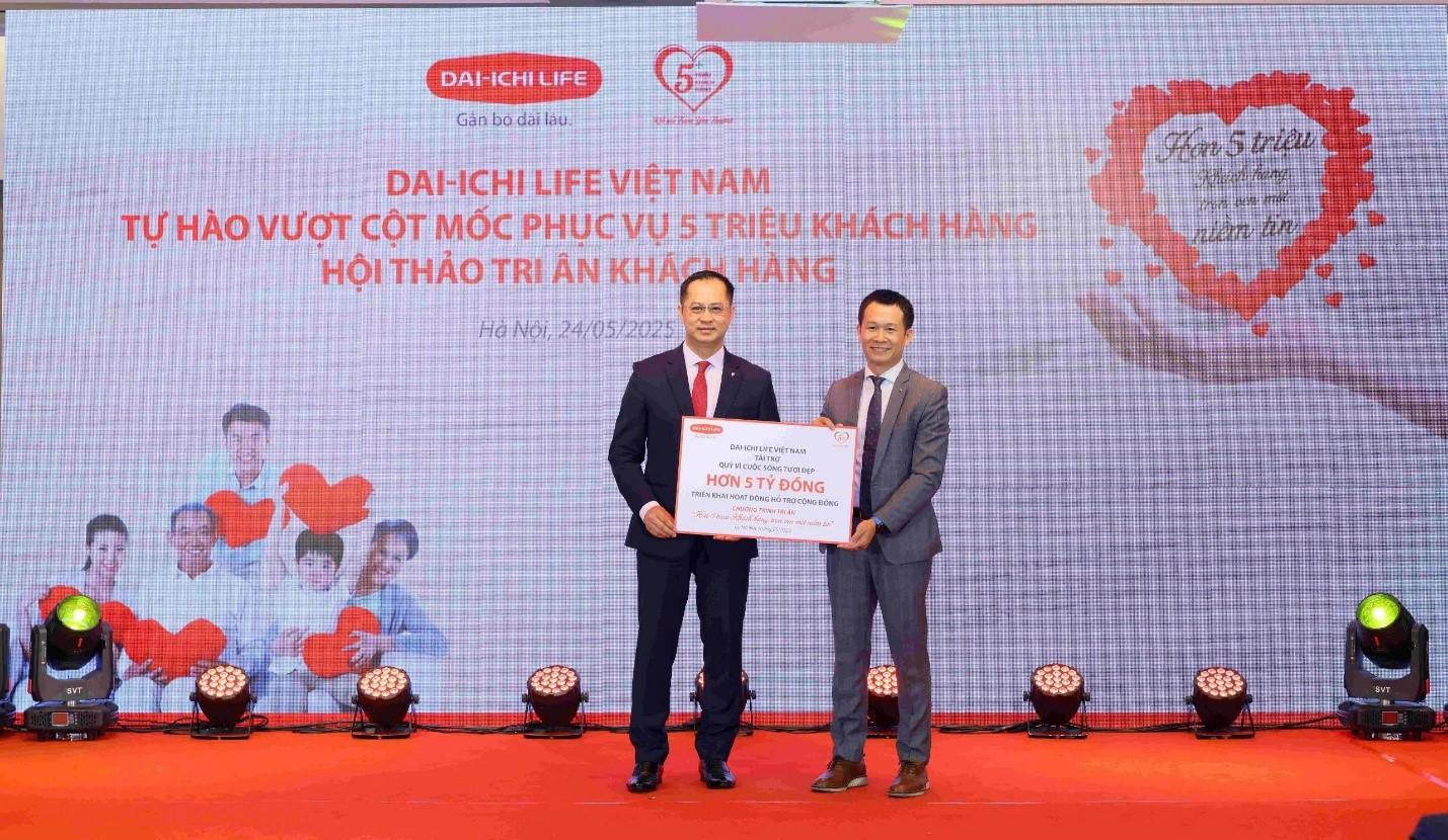Dai-ichi Life Việt Nam tự hào vượt cột mốc phục vụ 5 triệu khách hàng - ảnh 1 Dai-ichi Life Việt Nam tự hào vượt cột mốc phục vụ 5 triệu khách hàng - ảnh 1
