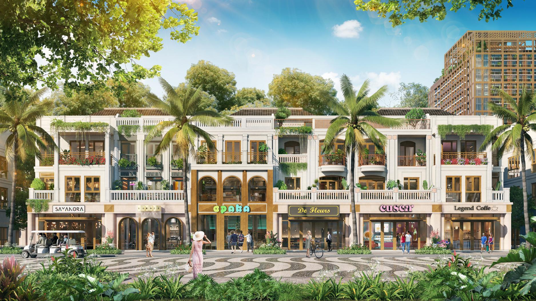 Những dãy nhà phố Tài Phường mang tinh thần thịnh vượng và phát đạt. (Ảnh: Sun Property) Những dãy nhà phố Tài Phường mang tinh thần thịnh vượng và phát đạt. (Ảnh: Sun Property)