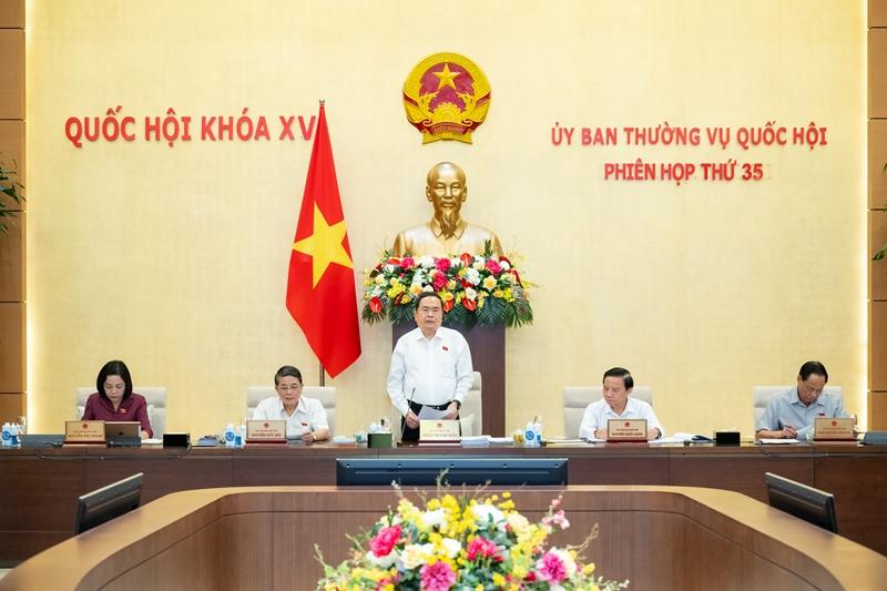 Chủ tịch Quốc hội Trần Thanh Mẫn phát biểu khai mạc phiên họp.