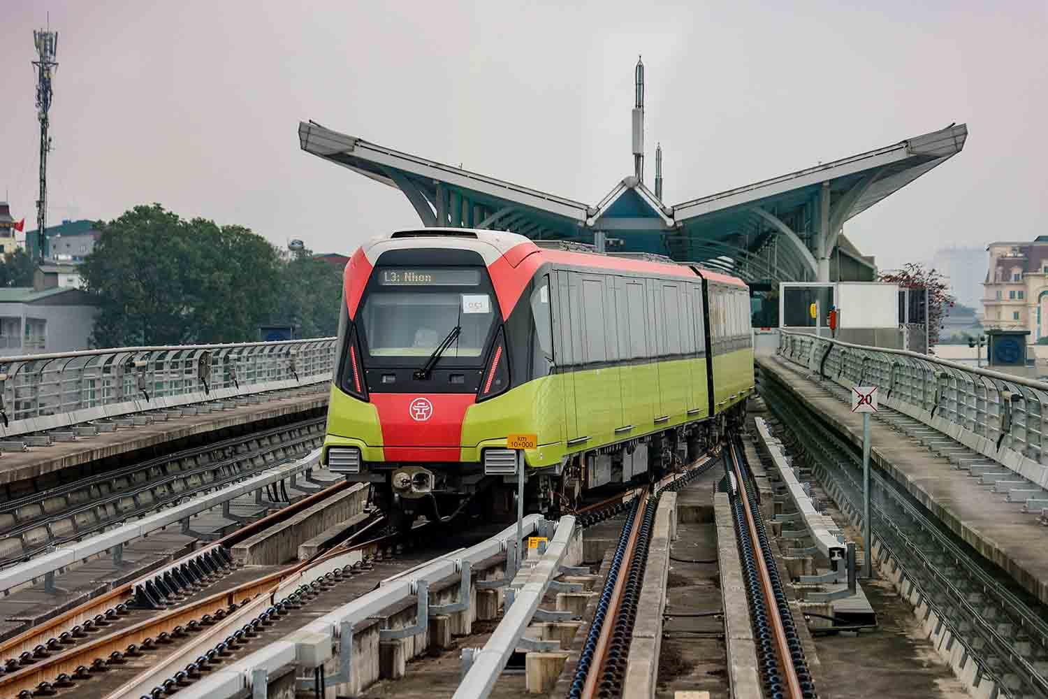 Đường sắt Nhổn-Ga Hà Nội đoạn trên cao sắp được đưa vào hoạt động