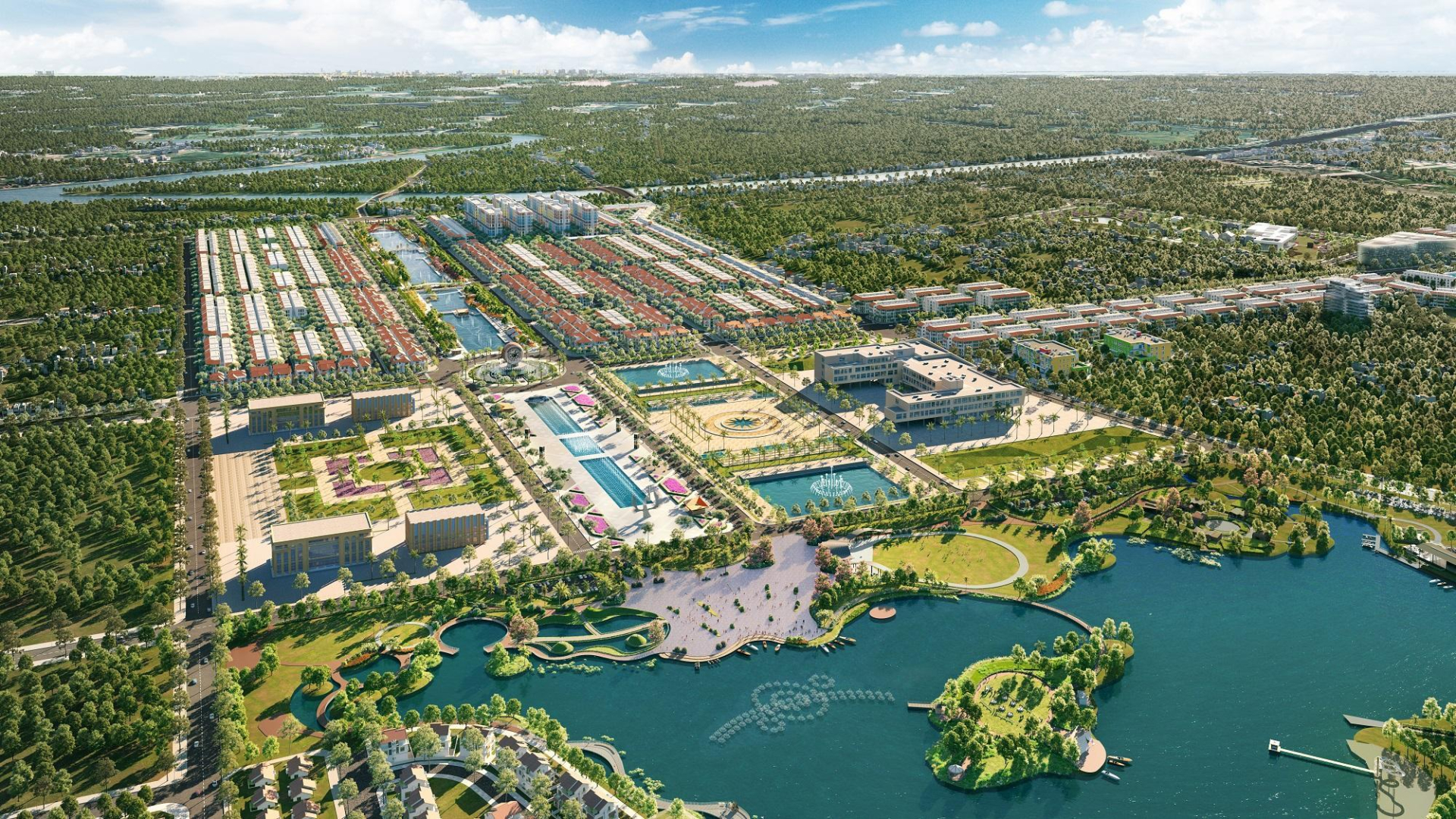 Sun Urban City có quy mô 420 ha được quy hoạch bài bản.