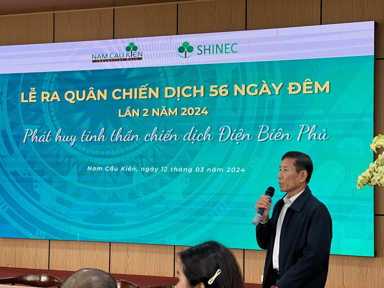 Tổng giám đốc SHINEC - ông Hoàng Tuấn Anh chính thức phát lệnh ra quân của Chiến dịch 56 ngày đêm lần 2 năm 2024.