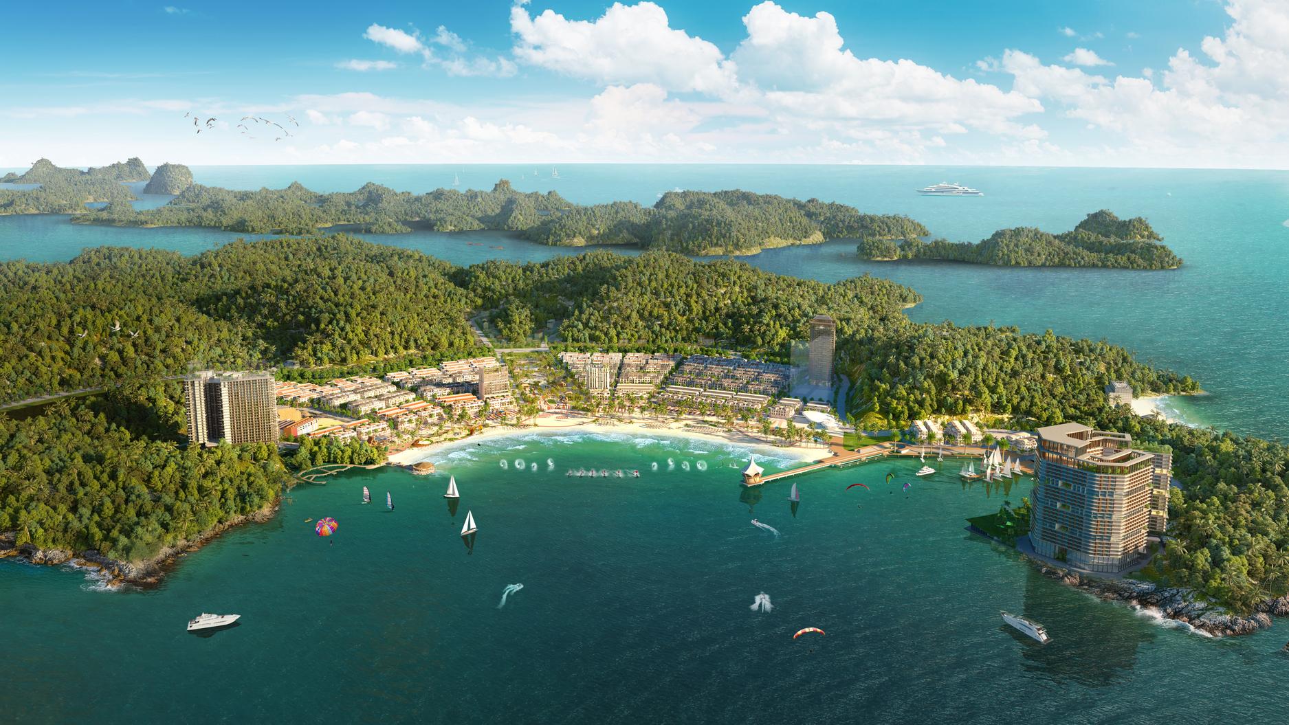 Thành phố Vịnh trung tâm Xanh Island tọa lạc trên quỹ đất vàng tại trung tâm đảo Ngọc (Ảnh: Sun Property) Thành phố Vịnh trung tâm Xanh Island tọa lạc trên quỹ đất vàng tại trung tâm đảo Ngọc (Ảnh: Sun Property)