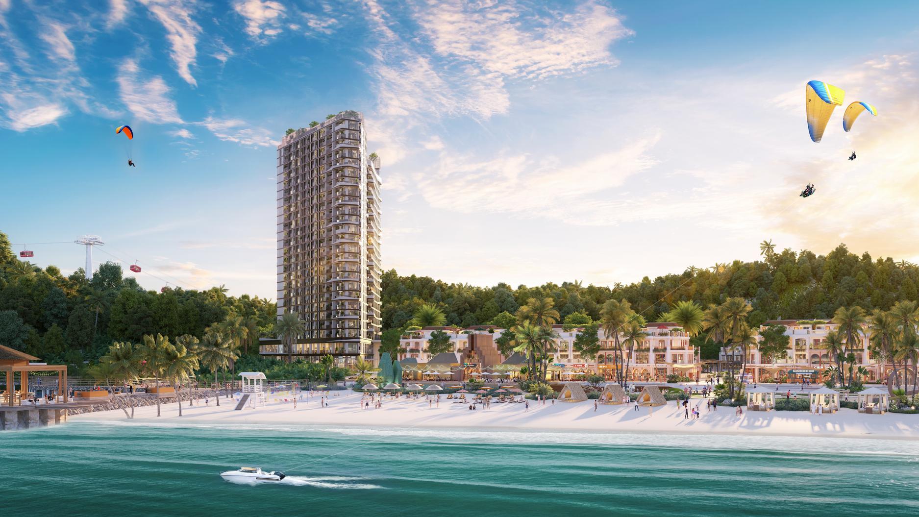 Các tòa căn hộ cao tầng với thiết kế tinh tế, sang trọng. (Ảnh: Sun Property) Các tòa căn hộ cao tầng với thiết kế tinh tế, sang trọng. (Ảnh: Sun Property)