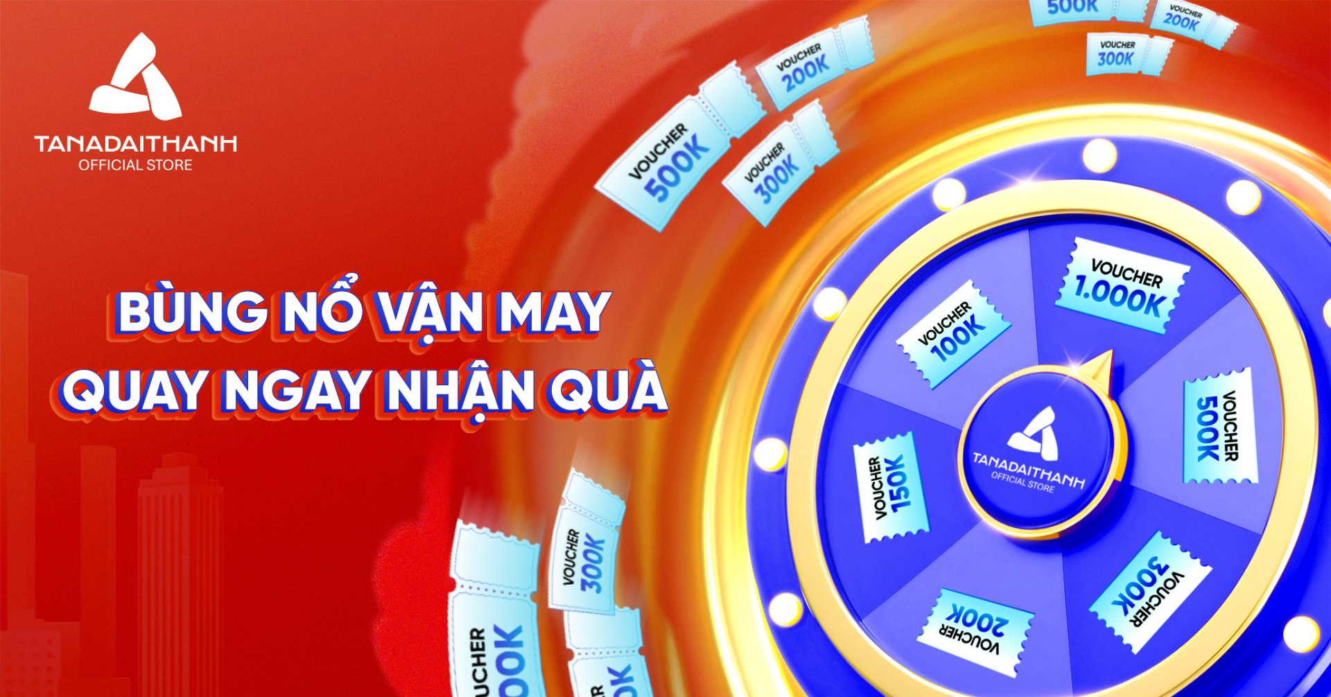 Chương trình “Bùng nổ vận may - Quay ngay tặng quà”. Chương trình “Bùng nổ vận may - Quay ngay tặng quà”.
