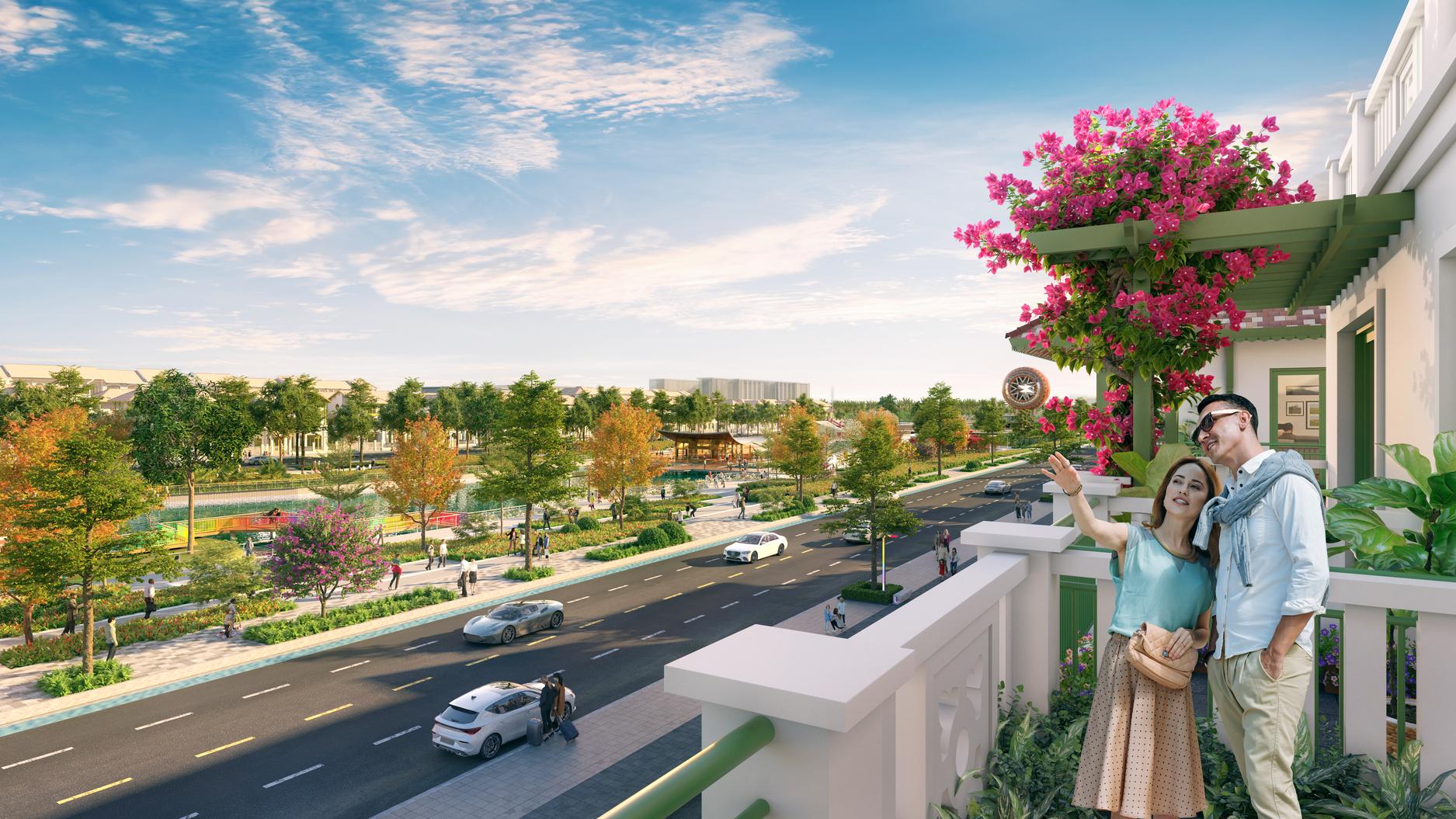Giao thông nội khu đầu tư đồng bộ, thuận lợi cho hoạt động kinh doanh. (Ảnh: Sun Property) Giao thông nội khu đầu tư đồng bộ, thuận lợi cho hoạt động kinh doanh. (Ảnh: Sun Property)