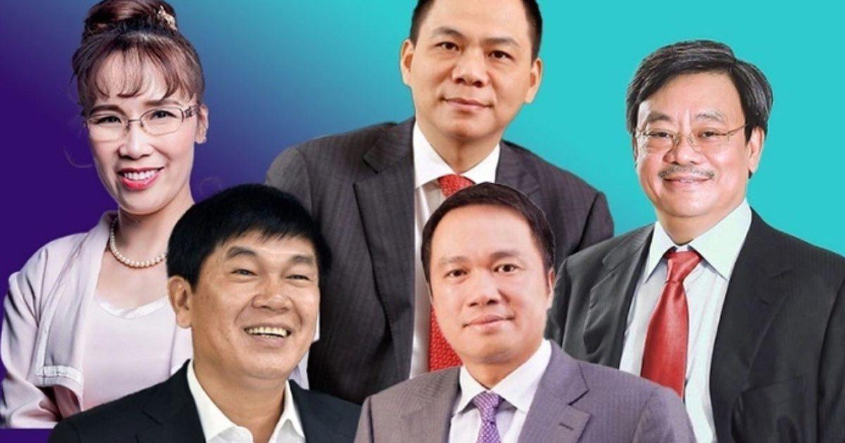 Việt Nam có 5 tỷ phú USD lọt vào danh sách xếp hạng toàn cầu do Forbes công bố. Việt Nam có 5 tỷ phú USD lọt vào danh sách xếp hạng toàn cầu do Forbes công bố.