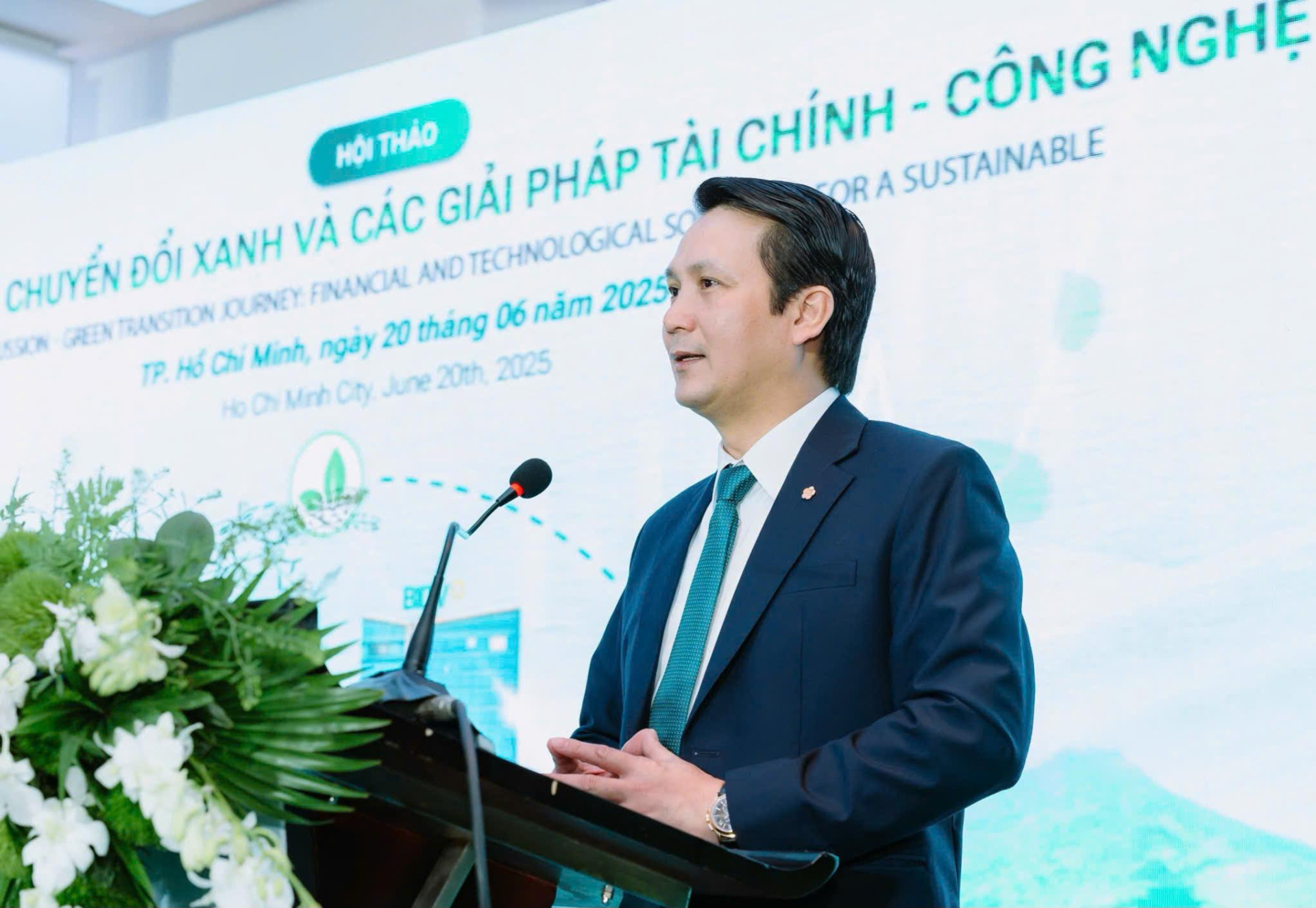 Ông Trần Long - Phó Tổng Giám đốc BIDV phát biểu tại hội thảo. Ông Trần Long - Phó Tổng Giám đốc BIDV phát biểu tại hội thảo.