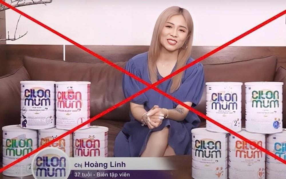 Hình ảnh BTV Hoàng Linh trong một video quảng cáo sản phẩm sữa Cilonmum từng được lan truyền trên mạng xã hội. (Ảnh: Tư liệu) Hình ảnh BTV Hoàng Linh trong một video quảng cáo sản phẩm sữa Cilonmum từng được lan truyền trên mạng xã hội. (Ảnh: Tư liệu)