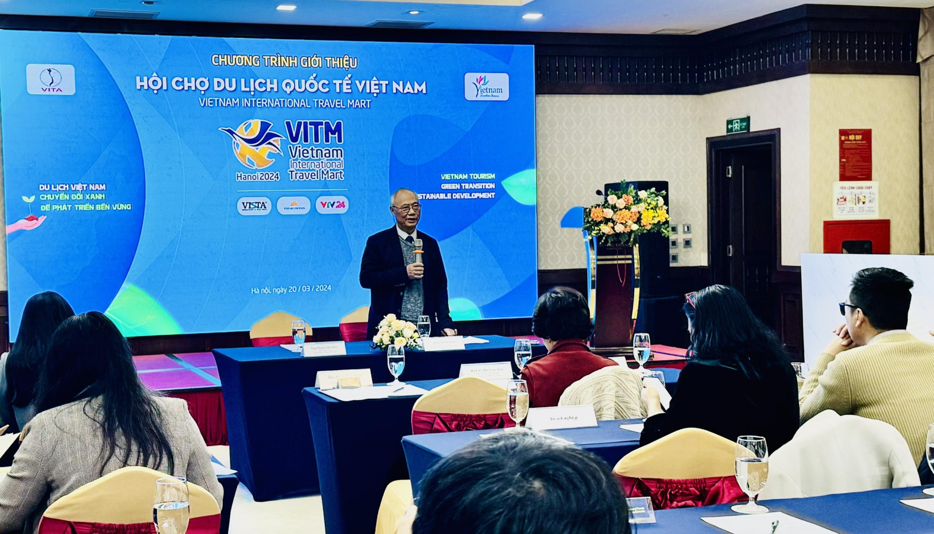 Ông Vũ Thế Bình, Chủ tịch Hiệp hội Du lịch Việt Nam giới thiệu về Hội chợ VITM Hà Nội 2024.
