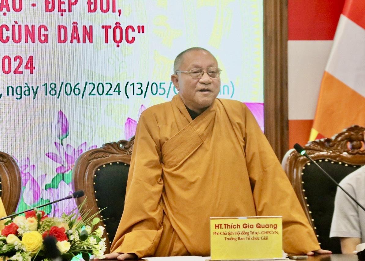 Hòa thượng Thích Gia Quang, Phó Chủ tịch Hội đồng Trị sự Trung ương Giáo hội Phật giáo Việt Nam.