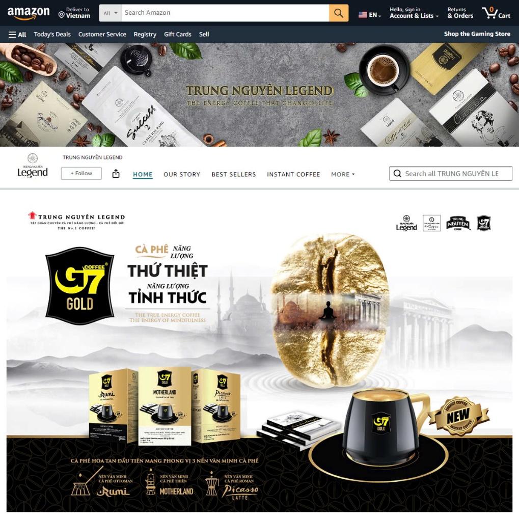 G7 Gold - Thế hệ mới của cà phê G7 chính thức xuất hiện trên Amazon, tiếp tục mang đến cho người yêu cà phê toàn cầu những trải nghiệm cà phê mới mẻ đến từ Việt Nam.