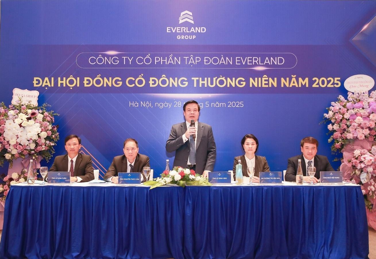 Đoàn chủ tịch điều hành Đại hội cổ đông Tập đoàn Everland. Đoàn chủ tịch điều hành Đại hội cổ đông Tập đoàn Everland.