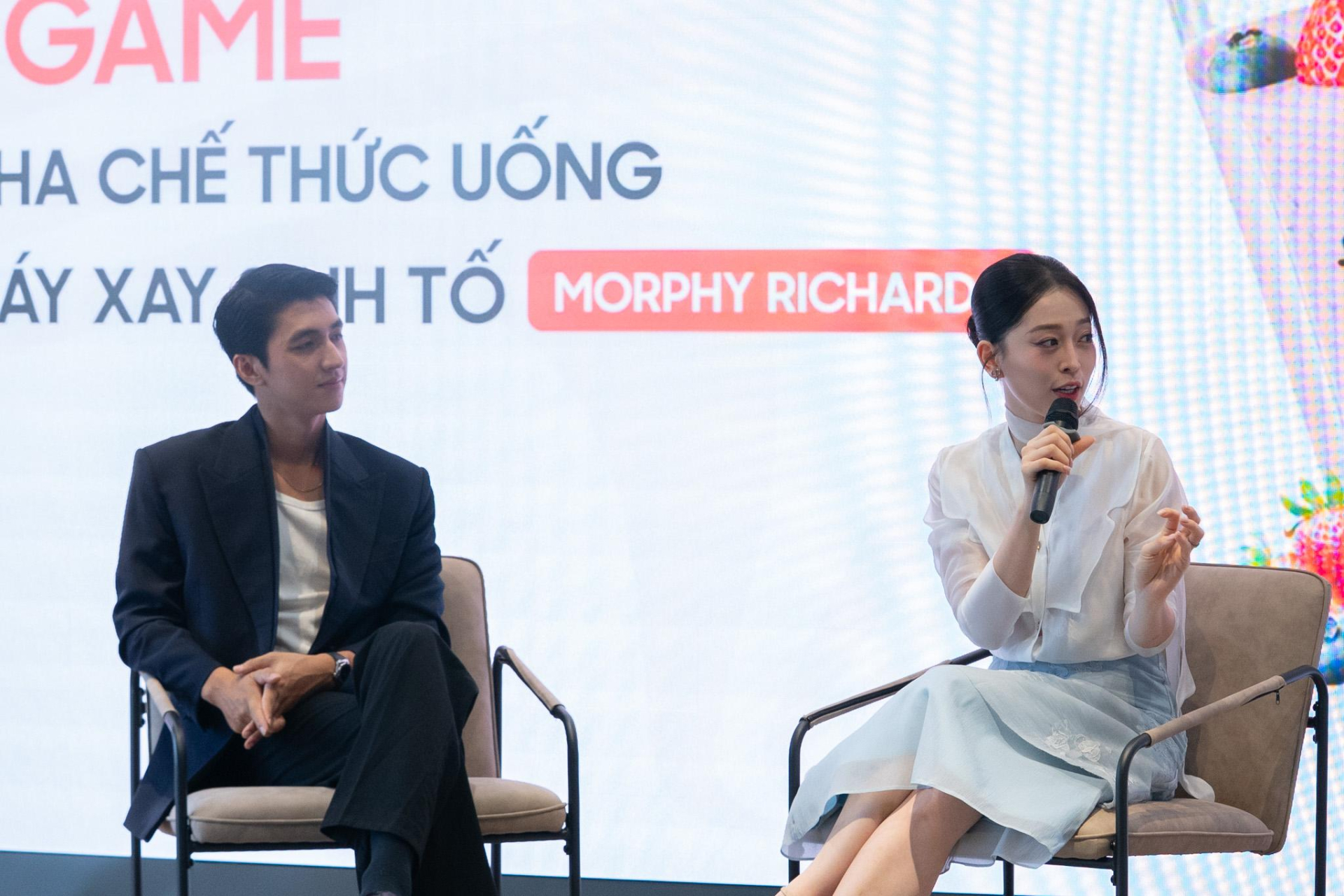Cặp đôi diễn viên Bình An và Á hậu Phương Nga là đại sứ Morphy Richards tại Việt Nam. Cặp đôi diễn viên Bình An và Á hậu Phương Nga là đại sứ Morphy Richards tại Việt Nam.
