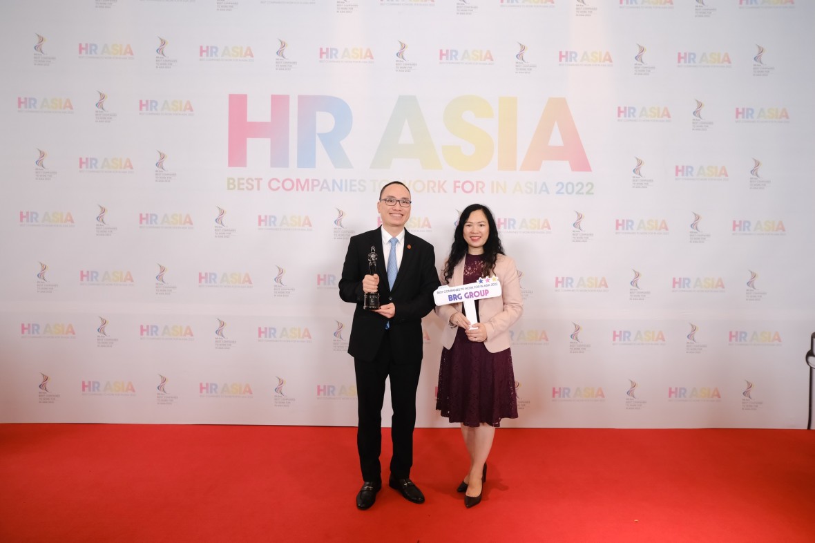 Phó Tổng Giám đốc Tập đoàn BRG Lê Tuấn Anh tại lễ trao giải HR Asia Awards
