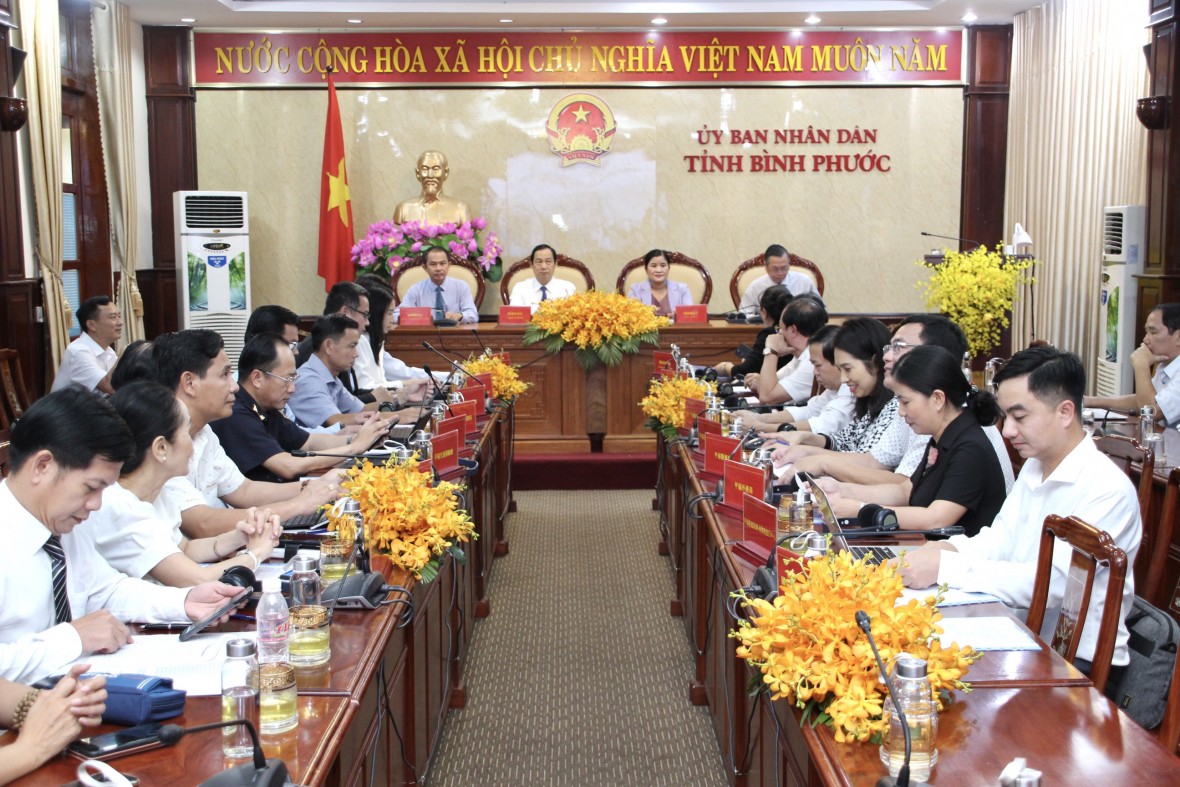 Toàn cảnh điểm cầu tại tỉnh Bình Phước.