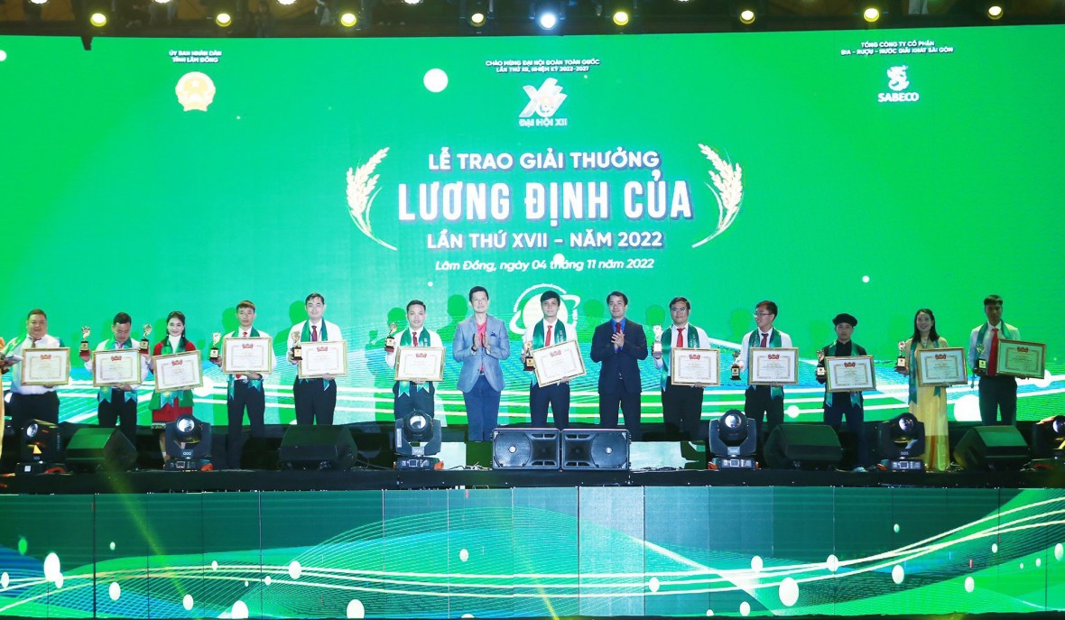 32 “Nhà nông trẻ xuất sắc” nhận Giải thưởng Lương Định Của năm 2022