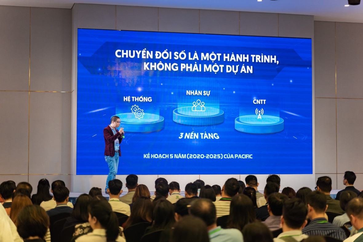 Diễn giả Nguyễn Lê Hoàng: “Công nghệ đã giúp nhân sự hào hứng, tự tin, cứng cáp và chủ động hơn trong công việc của chính mình cũng như trong mỗi lần trao đổi, đề xuất trực tiếp với Ban lãnh đạo tập đoàn”.