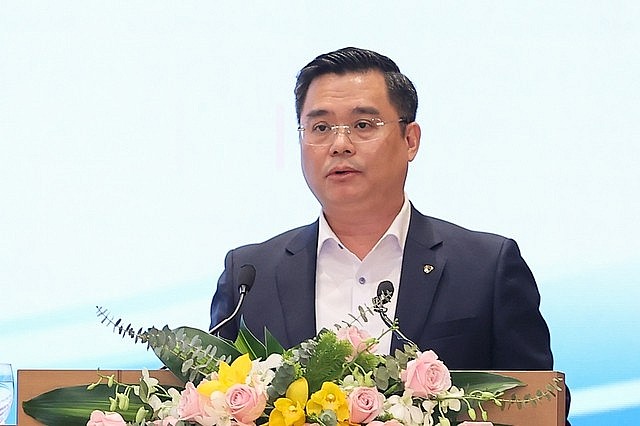 Tổng Giám đốc Ngân hàng TMCP Ngoại thương Việt Nam (Vietcombank) Nguyễn Thanh Tùng - Ảnh: VGP/Nhật Bắc