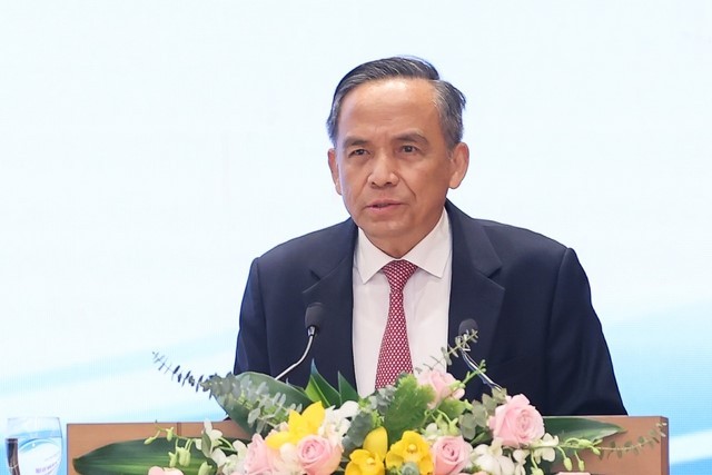 Ông Lê Hoàng Châu Chủ tịch Hiệp hội Bất động sản TPHCM (HoREA) phát biểu tại hội nghị (Ảnh VGP).