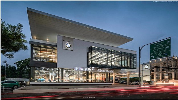 Dự án showroom BMW (Thái Lan) dự thi hạng mục Thiết kế nội thất thương mại xuất sắc nhất. (Ảnh: AADA)