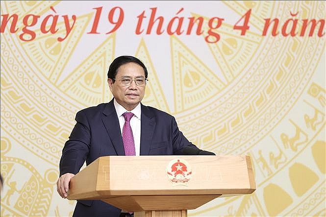Thủ tướng Phạm Minh Chính kết luận phiên họp. Ảnh: Dương Giang/TTXVN