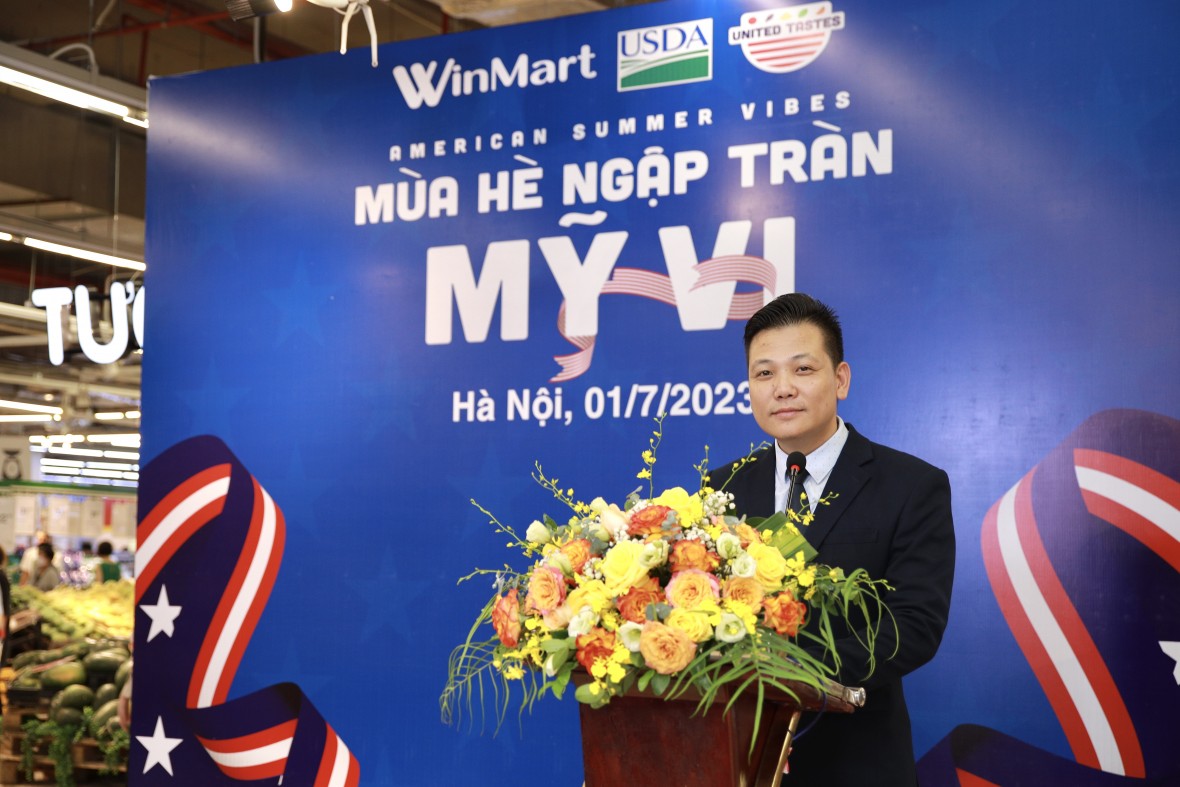 Ông Nguyễn Trọng Tuấn - Giám đốc vận hành chuỗi WinMart phát biểu tại sự kiện.