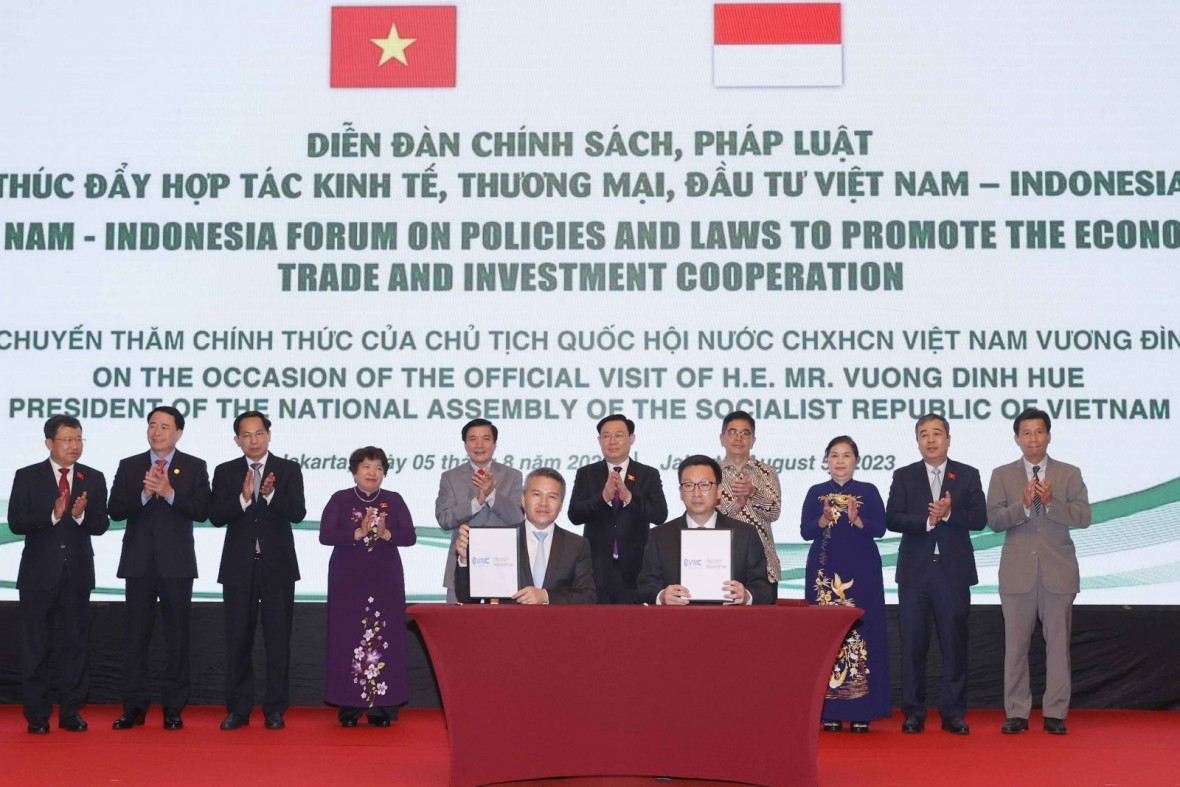 Lễ ký kết thoả thuận hợp tác giữa doanh nghiệp Việt Nam và doanh nghiệp Indonesia