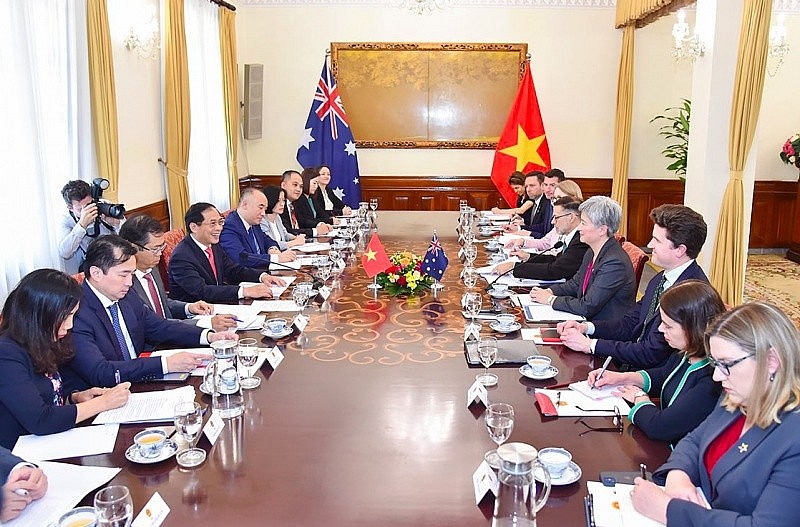 Bộ trưởng Bộ Ngoại giao Bùi Thanh Sơn và Bộ trưởng Ngoại giao Australia Penny Wong đồng chủ trì Hội nghị Bộ trưởng Ngoại giao Việt Nam - Australia lần thứ 5
