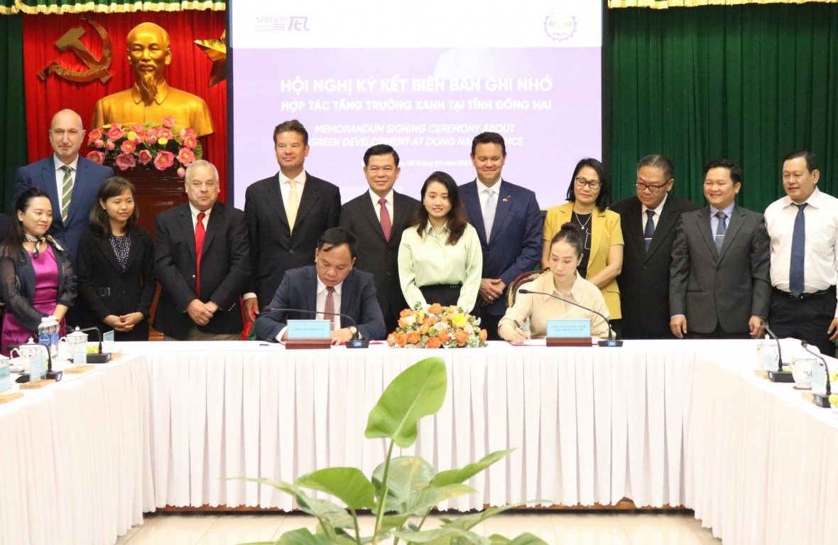 Hội nghị ký kết biên bản ghi nhớ hơp tác tăng trưởng xanh tại tỉnh Đồng Nai