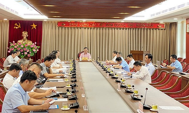Bí thư Thành ủy Hà Nội yêu cầu vận dụng cơ chế đặc thù để tháo gỡ khó khăn cho đường Vành đai 4. Ảnh: HNP