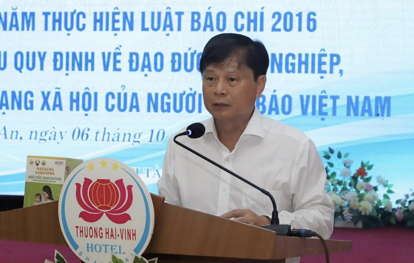 Phó Chủ tịch Hội Nhà báo Việt Nam Trần Trọng Dũng phát biểu khai mạc Hội nghị