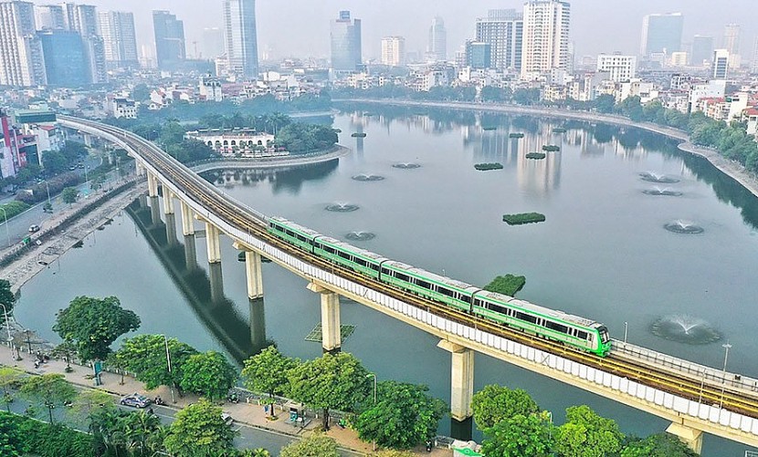 Tuyến đường sắt Cát Linh - Hà Đông. Ảnh: Đình Dzũng