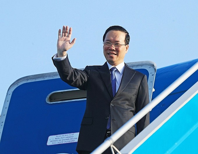 Chủ tịch nước Võ Văn Thưởng rời Hà Nội sáng 17/10, lên đường tới Bắc Kinh. Ảnh: TTXVN