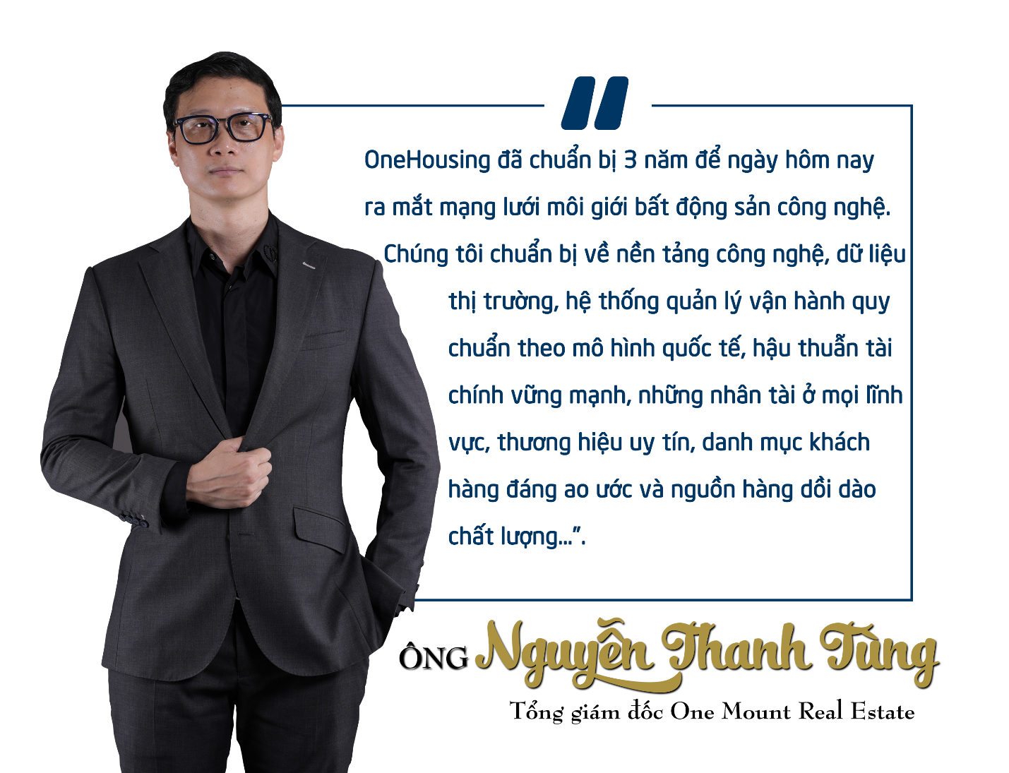 Ông Nguyễn Thanh Tùng, Tổng giám đốc One Mount Real Estate phát biểu tại sự kiện.
