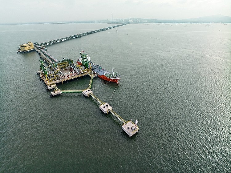 Cảng Hydrocacbon, một trong những hạng mục quan trọng của dự án tổ hợp Hoá dầu Miền Nam