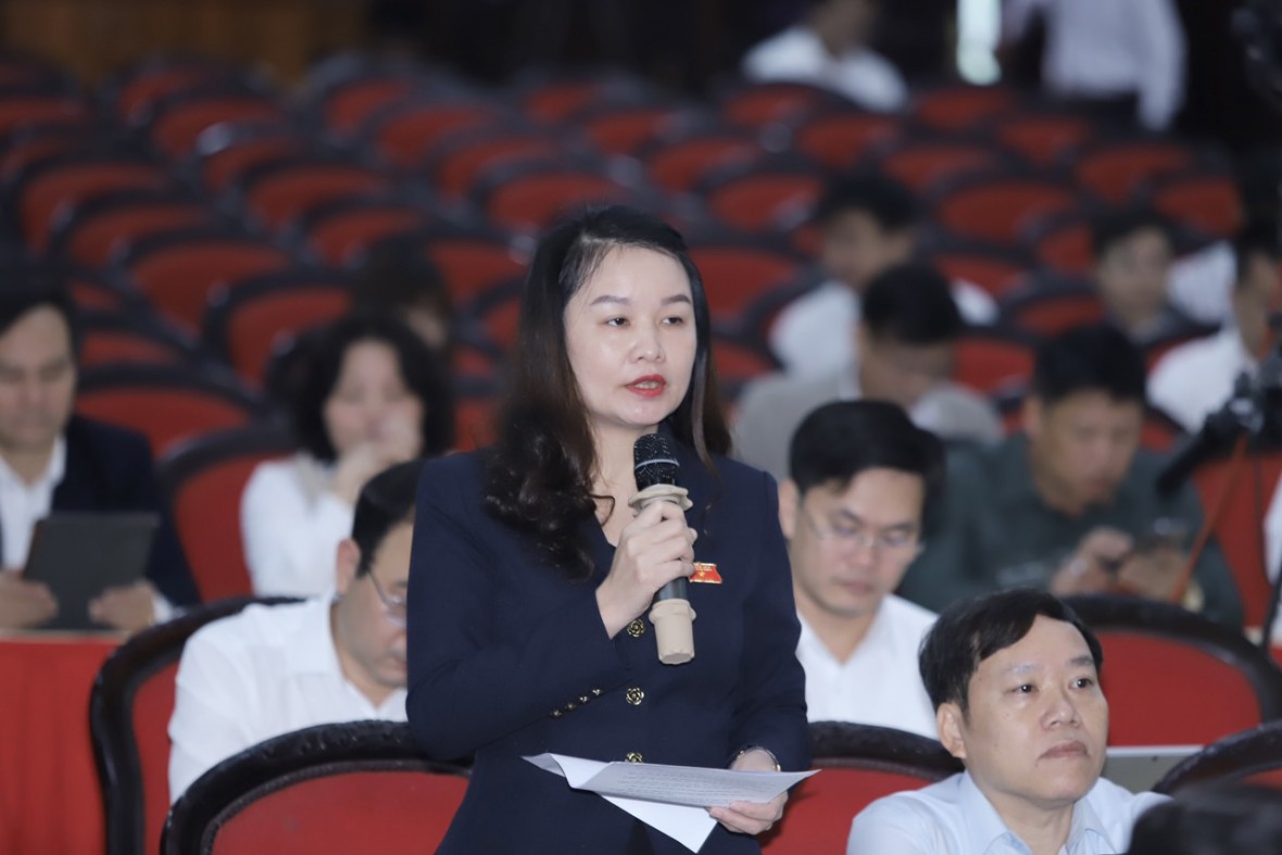 Đại biểu Hà Thị Hương đặt câu hỏi chất vấn tại kỳ họp