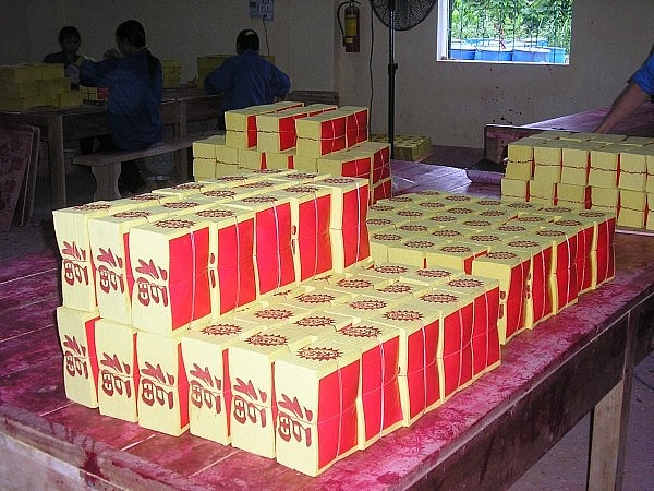 Sản phẩm vàng mã của Công ty CP Lâm nông sản thực phẩm Yên Bái . Ảnh: CAP