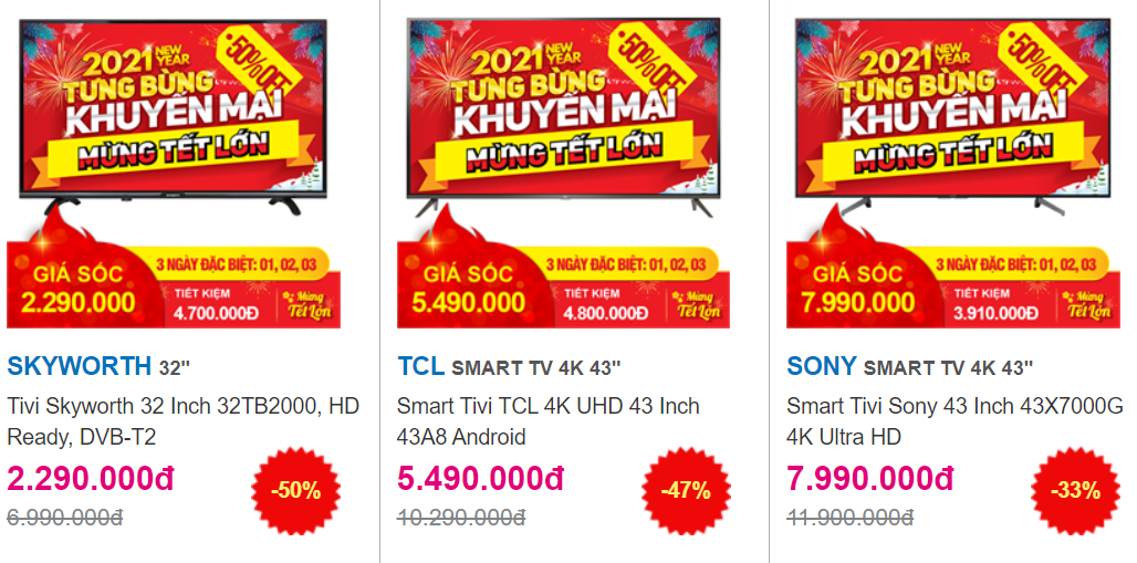 Hàng loạt tivi 4K xả kho cực rẻ trong dịp Tết Dương lịch, mẫu 40 inch giá 5 triệu đồng - Ảnh 1.