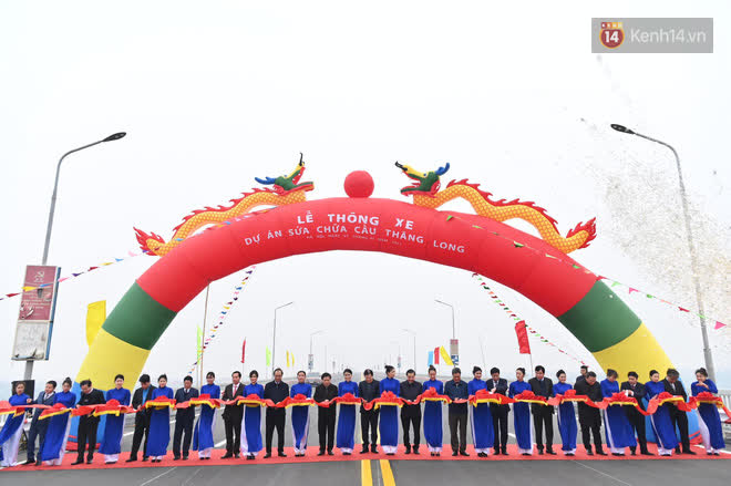 Thông xe cầu Thăng Long trở lại sau 4 tháng sửa chữa - Ảnh 4.