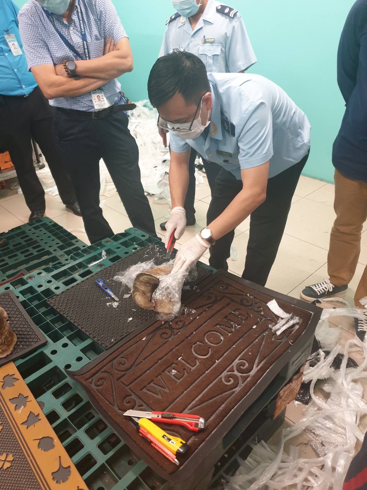 Hé lộ công ty đứng sau gần 100 kg nghi sừng tê giác ở khu vực sân bay Tân Sơn Nhất - Ảnh 6.