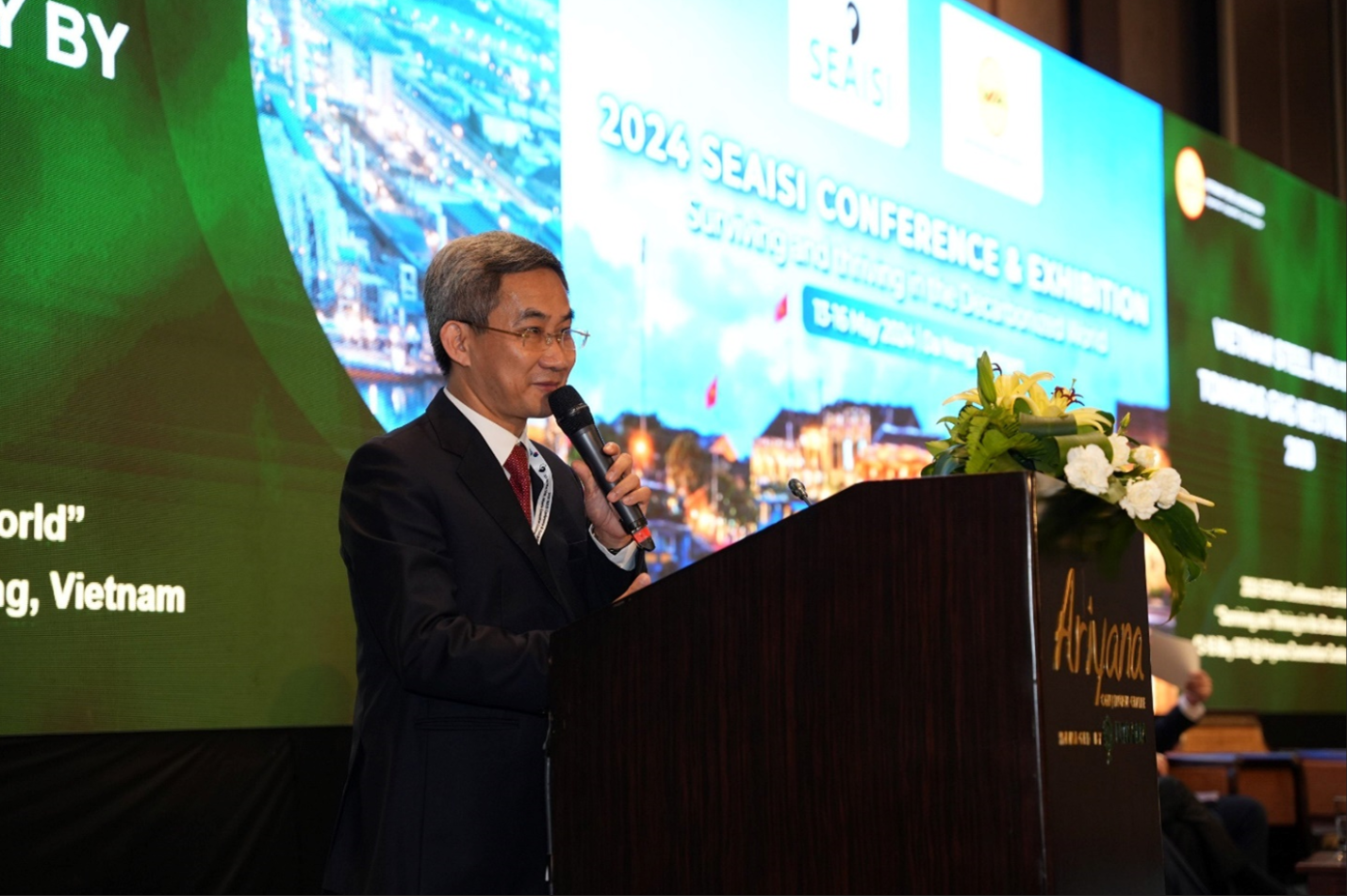 Ông Nghiêm Xuân Đa - Chủ tịch Hiệp hội Thép Việt Nam phát biểu tại Hội nghị.
