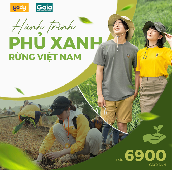 Yody tài trợ Gaia 1 tỷ đồng và hành trình phủ xanh rừng Việt Nam - ảnh 1