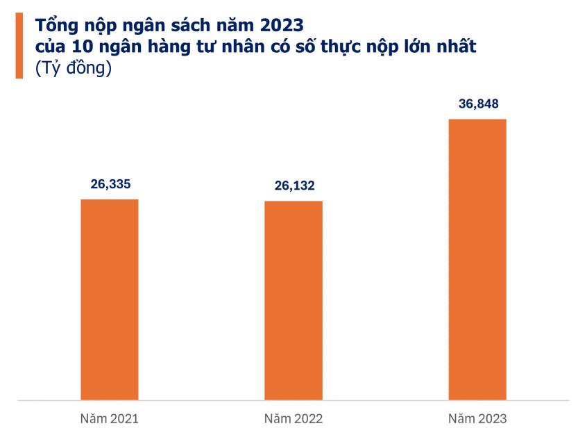 Top 10 ngân hàng tư nhân nộp ngân sách lớn nhất Việt Nam - ảnh 1