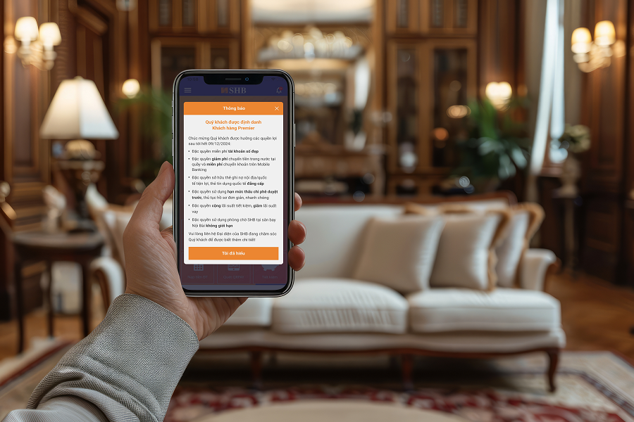 SHB Mobile cập nhật tính năng dành riêng cho khách hàng cao cấp - ảnh 1