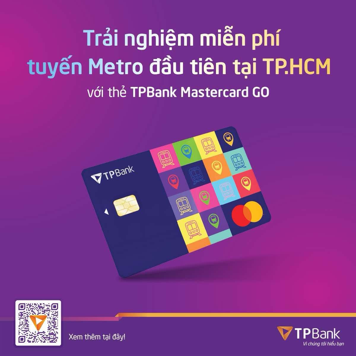 Khách hàng dùng TPBank Mastercard GO, trải nghiệm metro miễn phí ngay từ lúc này.