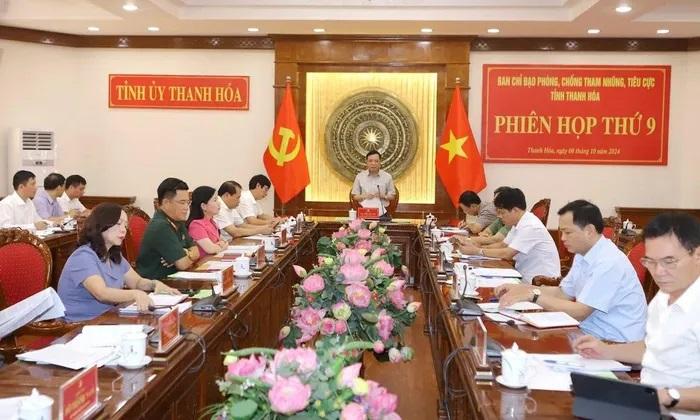 Toàn cảnh Phiên họp thứ 9 Ban Chỉ đạo phòng, chống tham nhũng, tiêu cực tỉnh Thanh Hóa.