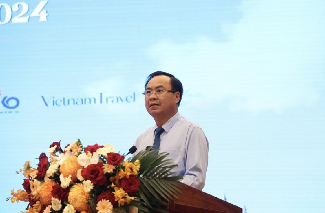 Chủ tịch UBND tỉnh Quảng Trị Võ Văn Hưng phát biểu tại Họp báo.